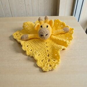 Yellow Crochet Giraffe Kids Lovey